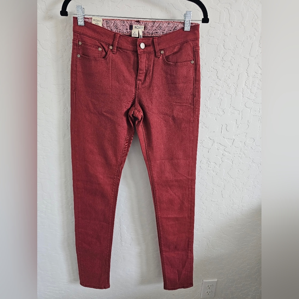 Roxy Suntrippers Skinny‎ Jeans | Syrah Burgundy Red | Size 27